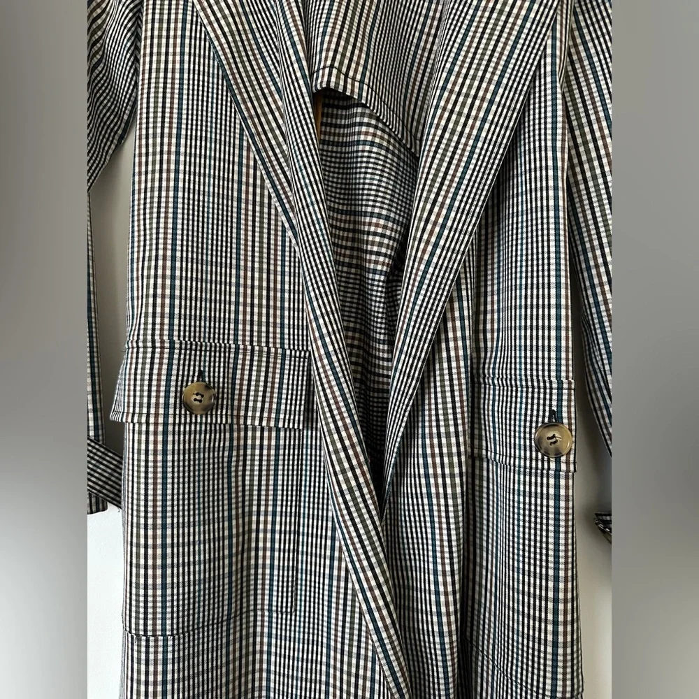 Daniel Rainn plaid trench coat